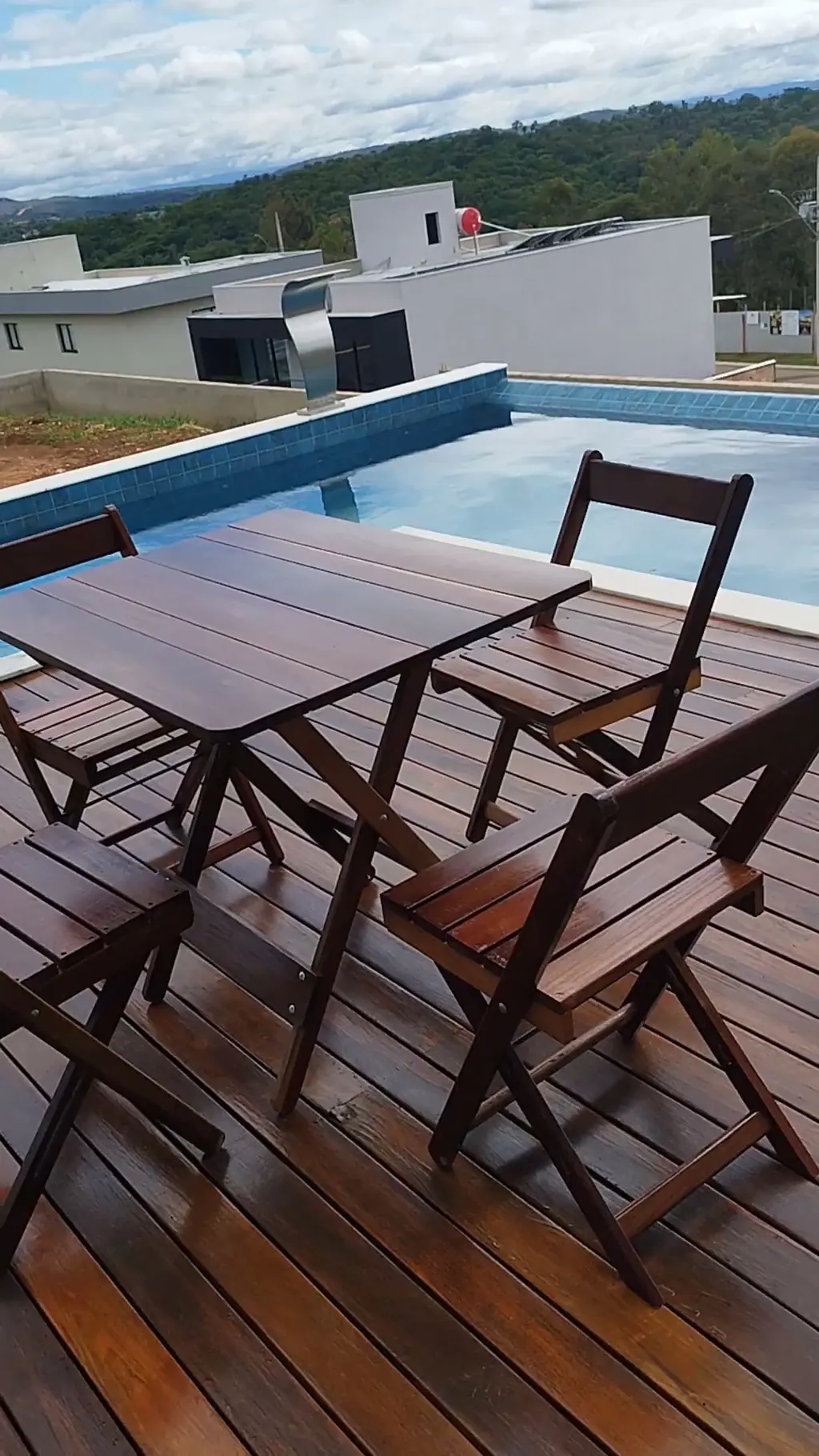 70x90  ipê Nobre Conjunto de mesas dobráveis madeira ipê nobre — foto 1